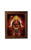 Hitech Sales Goddess Maa Kali Photo Frame for Pooja Room, Temple Decor, Home Decoration and Gift (Wall and Tabletop, Rectangular, Printed Photo, 12 x 14 inches Frame, Brown)