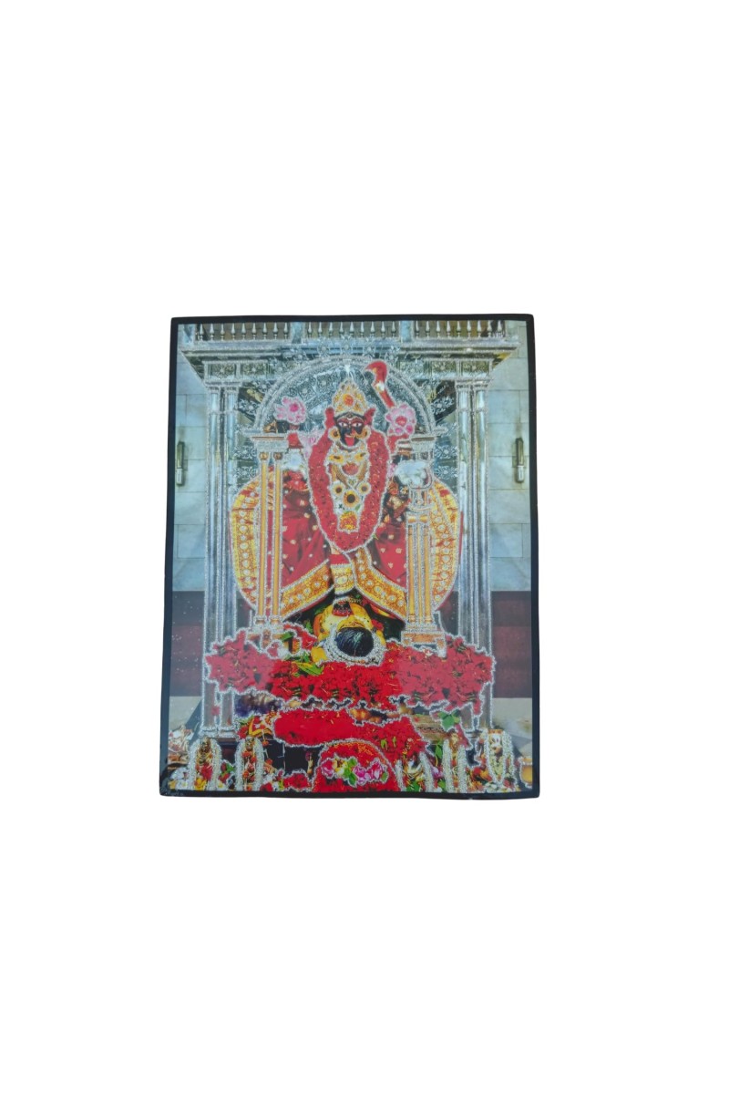 Kali Mata Laminated Photo Frame for Home Temple | Hindu Goddess Photo Laminated Frame for Puja Room | Religious Spiritual Gift | Kali Devi Picture for Worship 12x18 Inches