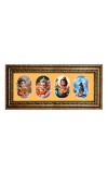 Baby God Raam, Ganesh, Karthik, Shiv Photo Frame - 8x14 Inch Brown Wooden Frame | Hindu Gods Wall Decor For Home & Office