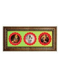 Lord Tirupati, Buddha, Jesus Photo Frame - 8x14 Inch Brown Wooden Frame | Hindu Gods Wall Decor For Home & Office
