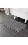 Home Beautiful Anti-Skid Grey Polyester Bath Mat