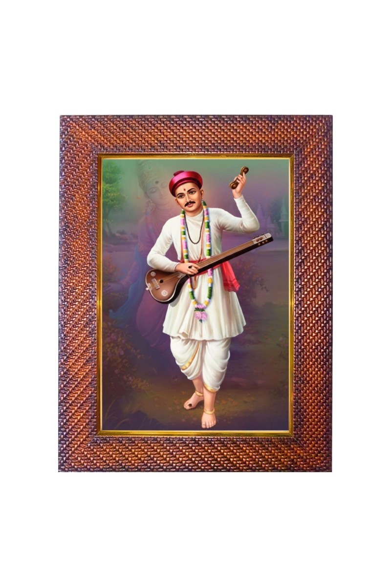 Sant Kabir Das Photo Frame Religious Wall & Table Decor Frame | Sant Kabir Das Spiritual Photo Frame For Home, Temple & Office | Decorative Hindu God & Goddess Frame (Pack Of 1) (F18415