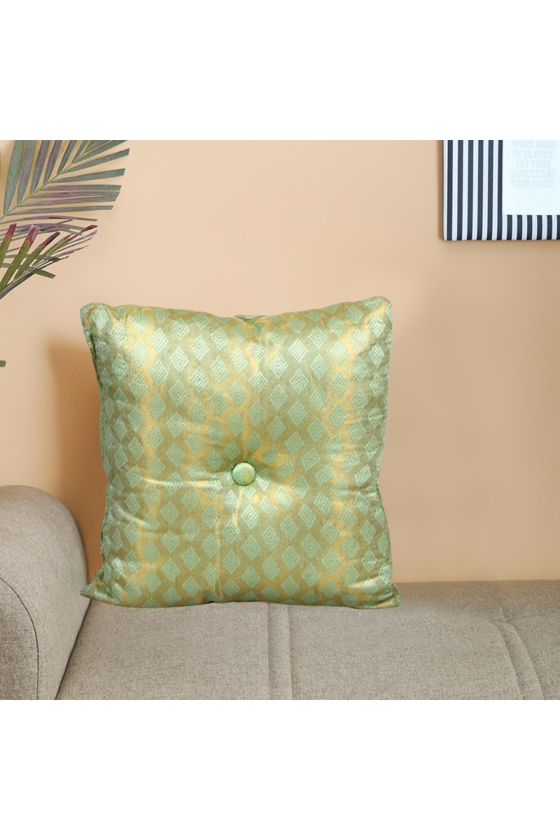 Home Beautiful Green Polyester Cushion