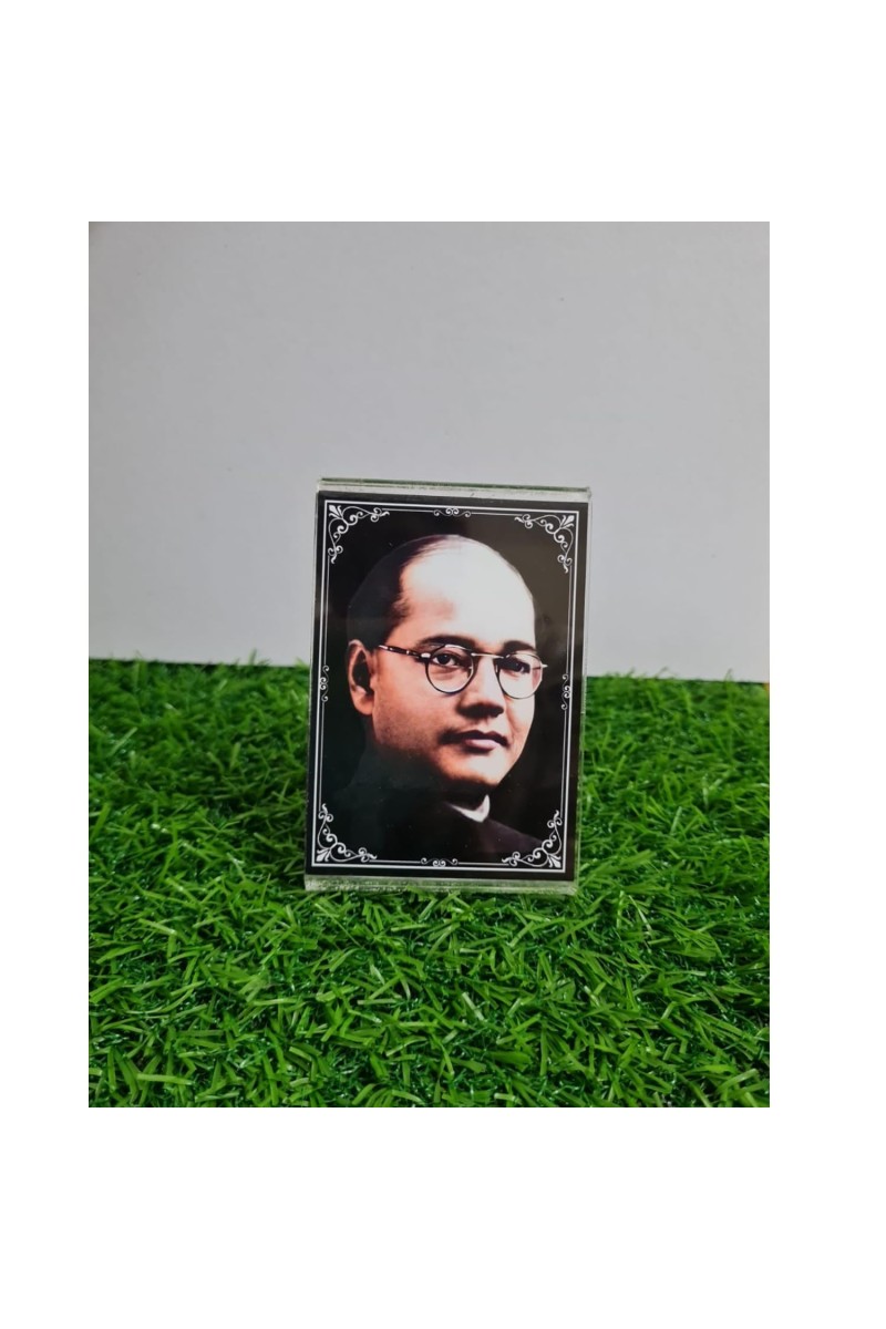 HiTechMart Subhash Chandra Bose Acrylic Photo Frame – Inspirational Freedom Fighter Portrait for Home & Office Décor