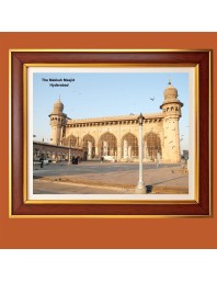 The Makkah Masjid Hyderabad Photo Frame, 12x16 Inches Stylish Framed Islamic wall art for Home & Office Decoration and gift for Muslims