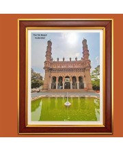 The Toli Masjid, also known as Damri Masjid, is a mosque in Hyderabad Photo Frame, 16x20 Inches Stylish Framed Islamic wall art for Home & Office Decoration and gift for Muslims