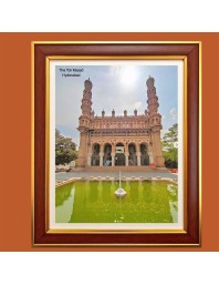 The Toli Masjid, also known as Damri Masjid, is a mosque in Hyderabad Photo Frame, 18x22 Inches Stylish Framed Islamic wall art for Home & Office Decoration and gift for Muslims