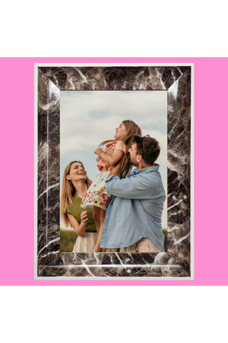 HiTechMart Polystyrene 11x15 Black Picture Frame Classic Style with Acrylic Glass Fits 8x12 Photo Wall Mount Display Frame for Family Photos, Home Decor & Gifting