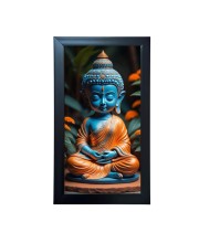 Hitech Sales Lord Buddha Wall Frame a Spiritual wall art, Infuse Serenity into Your Space with our Photo Frame for Home, Office Decoration (39.5 x 24.3 cm)