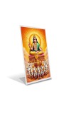 Car Desk/Table Top Surya Dev Acrylic L-Style Photo Stand - 2.5x3.5 Inches, Compact And Stylish Spiritual Display (F6738)