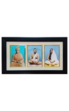 Hi tech Sales Swami Vivekananda & Ramkrishna Paramahansa & Sarada Maa photo frame | synthetic photo Frame with Glass | For wall, living room, gifts, pooja (Multicolor) (Black)
