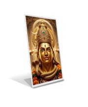 Car Desk/Table Top Lord Shiva Acrylic L-Style Photo Stand - 2.5x3.5 Inches, Compact And Stylish Spiritual Display (F6737)