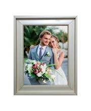 HiTechMart Modern Grey 8 x 10 inch Picture Frame Polystyrene Photo Frame with Glass Front, Vertical Display Ideal for Office, Home, or Gifting