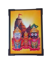 Hitech Sales Hindu God Jagannath Ji Religious Wooden Laminated Photo Frame 5x7 Inch Decorative Frame for Home, Office, and Temple