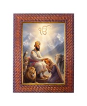 Guru Nanak Photo Frame 13X17 Inch Religious Wall & Table Decor Frame | Guru Nanak Spiritual Photo Frame For Home, Temple & Office | Decorative Hindu God & Goddess Frame (Pack Of 1) (F18250)