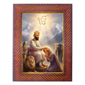 Guru Nanak Photo Frame 17X21 Inch Religious Wall & Table Decor Frame | Guru Nanak Spiritual Photo Frame For Home, Temple & Office | Decorative Hindu God & Goddess Frame (Pack Of 1) (F18250) Guru Nanak Photo Frame 17X21 Inch Religious Wall & Table Decor Frame | Guru Nanak Spiritual Photo Frame For Home, Temple & Office | Decorative Hindu God & Goddess Frame (Pack Of 1) (F18250)
