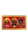 Maa Kaali Photo Frame - 8x14 Inch Brown Wooden Frame | Hindu Gods Wall Decor For Home & Office