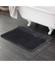 Home Beautiful Grey Polyester Bath Mat