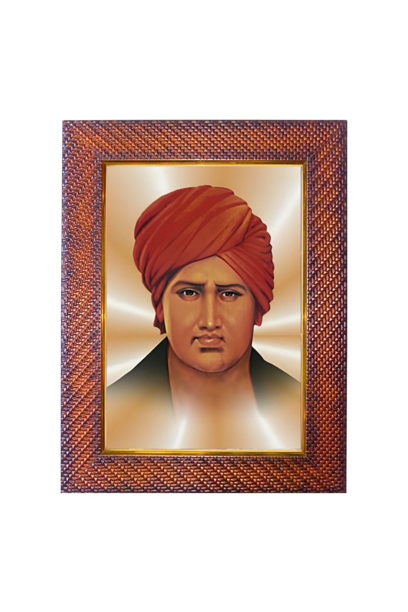 Swami Dayananda Photo Frame 10x14 Inch Religious Wall & Table Decor Frame | Swami Dayananda Spiritual Photo Frame For Home, Temple & Office | Decorative Hindu God & Goddess Frame (Pack Of 1) (F184