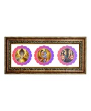 Lord Buddha, Krishna,jesus Photo Frame - 8x14 Inch Brown Wooden Frame | Hindu Gods Wall Decor For Home & Office