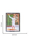 HITECH SALES SRI RAMKRISHNA PARAMHOAGSHADEV 7X5 Wood Laminated Photo With Wall/Back Support Mount Religious Photo Frame Versatile D&eacute;cor for Wall, Table, Ideal for Gifts, Puja, and Living Room Ambiance