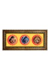 God Goddess Photo Frame - 8x14 Inch Brown Wooden Frame | Hindu Gods Wall Decor For Home & Office