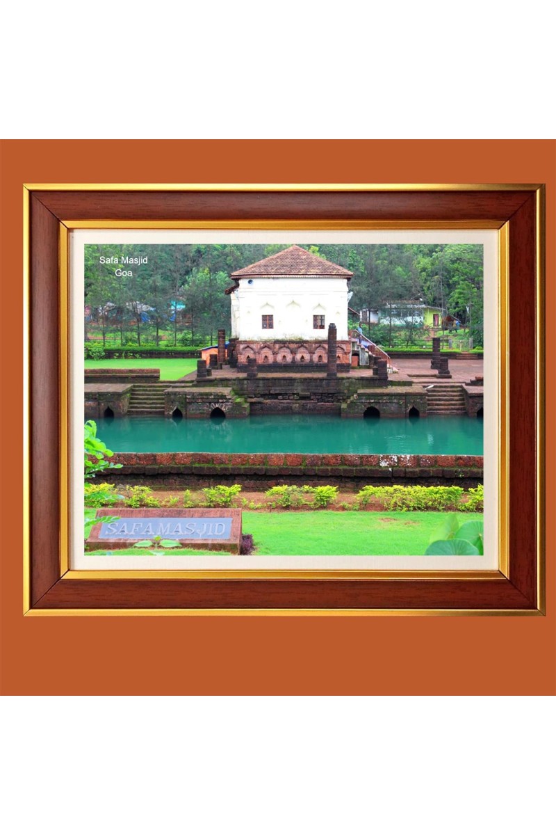 Safa Masjid, Goa Photo Frame, 10x14 Inches Stylish Framed Islamic wall art for Home & Office Decoration and gift for Muslims