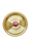 Small Brass Puja Thali/Bhog Thali for Mandir with Beautiful Design for Home & Temple Decoration & Gifting (11 cm)