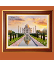 Taj Mahal, Agra, Uttar Pradesh Photo Frame, 10x14 Inches Stylish Framed Islamic wall art for Home & Office Decoration and gift for Muslims