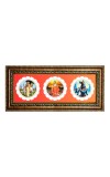 Shri Dhattatreaya, Lokenath Baba,krishna Photo Frame - 8x14 Inch Brown Wooden Frame | Hindu Gods Wall Decor For Home & Office