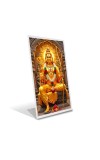 Car Desk/Table Top Jai Shree Ram Acrylic L-Style Photo Stand - 2.5x3.5 Inches, Compact And Stylish Spiritual Display (F6668)