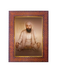 Guru Nanak Ji Photo Frame 17X21 Inch Religious Wall & Table Decor Frame | Guru Nanak Ji Spiritual Photo Frame For Home, Temple & Office | Decorative Hindu God & Goddess Frame (Pack Of 1) (F18254)