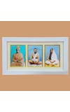 Hi tech Sales Swami Vivekananda & Ramkrishna Paramahansa & Sarada Maa photo frame | synthetic photo Frame with Glass | For wall, living room, gifts, pooja (Multicolor) (White)
