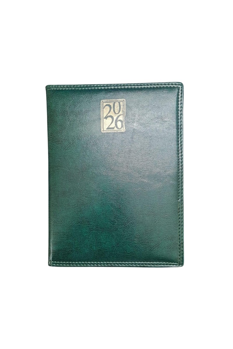Leather Cover Hardbound 2026 Diary | New Year Daily Planner with Monthly Calendar | Office, Study & Personal Organizer