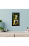 Hitech Sales Cat Picture of Fruits Wall-Mount Polystyrene Photo Frame Home Decoration and Gifting, 9.6 x 15.6 inches Black Frame (Pack of 1, Printed Photo)