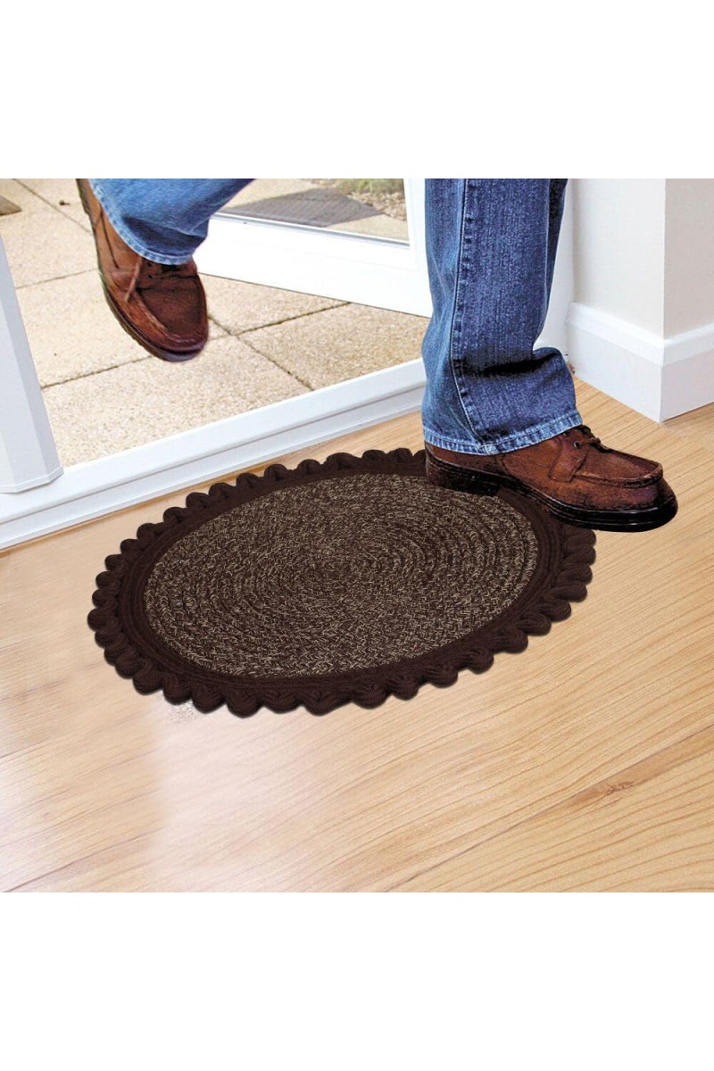 Home Beautiful Brown Polyester Door Mat