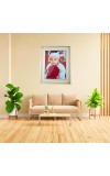 Cream Photo Frame with Glossy Finish – Modern Tabletop & Wall Mount Picture Frame with Glass Front (Empty Frame)