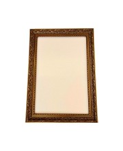 Antique Golden Decorative Photo Frame | Elegant Vintage-Style Wall & Tabletop Frame for Home Décor, Certificate, Painting & Artwork Display – Premium Empty Frame (Rectangular Design)