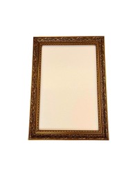 Antique Golden Decorative Photo Frame | Elegant Vintage-Style Wall & Tabletop Frame for Home Décor, Certificate, Painting & Artwork Display – Premium Empty Frame (Rectangular Design)
