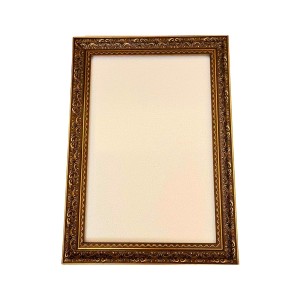Antique Golden Decorative Photo Frame | Elegant Vintage-Style Wall & Tabletop Frame for Home Décor, Certificate, Painting & Artwork Display – Premium Empty Frame (Rectangular Design)