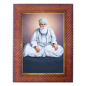 Guru Ram Dasji Photo Frame 19X23 Inch Religious Wall & Table Decor Frame | Guru Ram Dasji Spiritual Photo Frame For Home, Temple & Office | Decorative Hindu God & Goddess Frame (Pack Of 1) (F18345