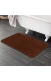 Home Beautiful Anti-Skid Brown Polyester Bath Mat