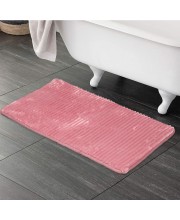 Home Beautiful Anti-Skid Silver Polyester Bath Mat