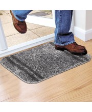 Home Beautiful Anti-Skid Dark Grey Polyester Door Mat