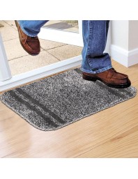 Home Beautiful Anti-Skid Dark Grey Polyester Door Mat