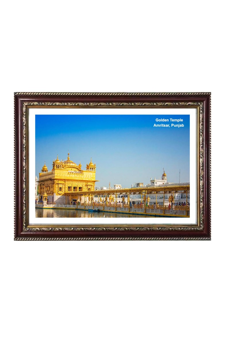 Gurudwara Golden Temple, Amritsar, Punjab Photo Frame 10x14 Inch | Spiritual Wall decoration for Home & Office | | Gift for Sikh Punjabi