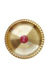 Small Brass Puja Thali/Bhog Thali for Mandir with Beautiful Design for Home & Temple Decoration & Gifting (12 cm)