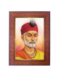 Swami Chinmayananda Photo Frame Religious Wall & Table Decor Frame | Swami Chinmayananda Spiritual Photo Frame For Home, Temple & Office | Decorative Hindu God & Goddess Frame (Pack Of