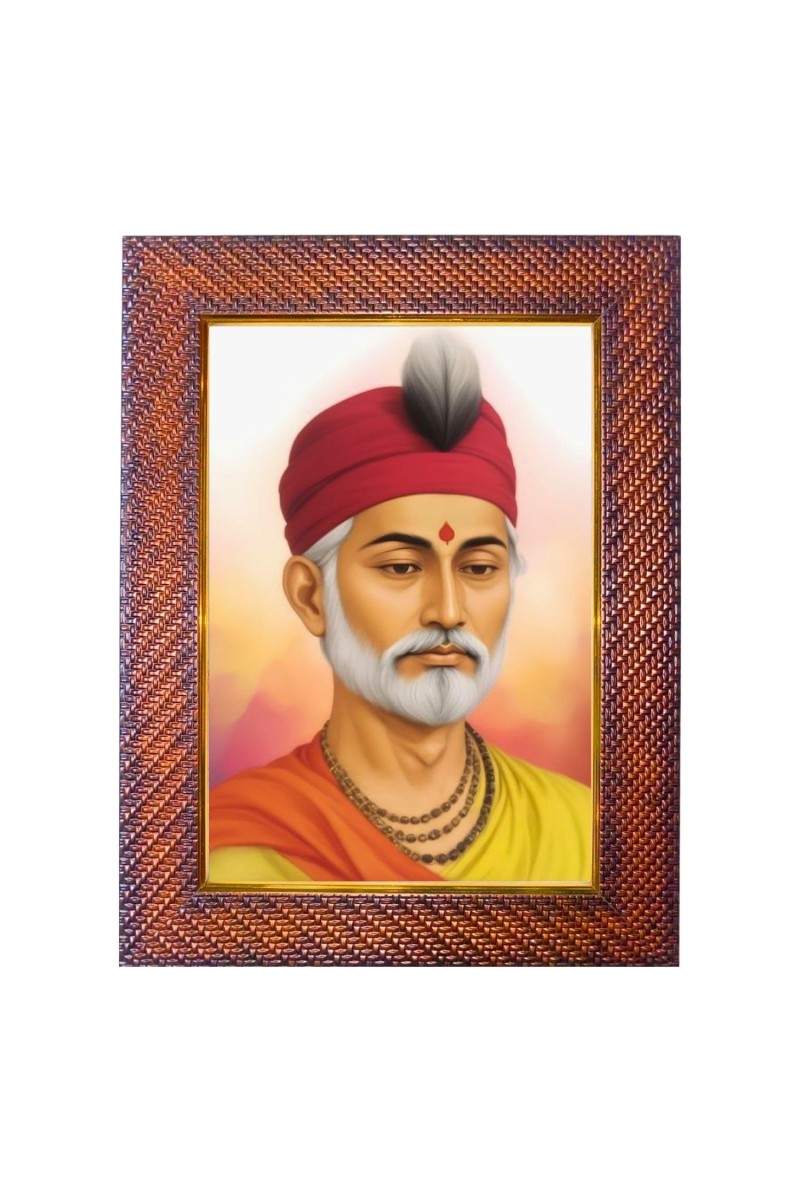 Swami Chinmayananda Photo Frame Religious Wall & Table Decor Frame | Swami Chinmayananda Spiritual Photo Frame For Home, Temple & Office | Decorative Hindu God & Goddess Frame (Pack Of
