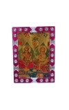 Hitech Sales Mini Decorative MATA Laxmi Prabhu Ganesh Photo Frame with Designing Border Religious Gift for Home, Office D&eacute;cor and Card dasboard Small Temple Idol Frame for Worship (6 x 8 cm &ndash; 1 Pcs)
